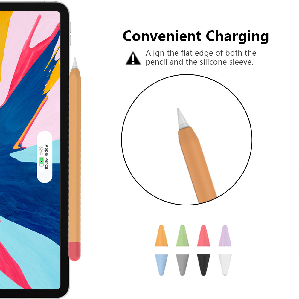 Silicone Case with 8 Nib Covers For Apple Pencil 2
