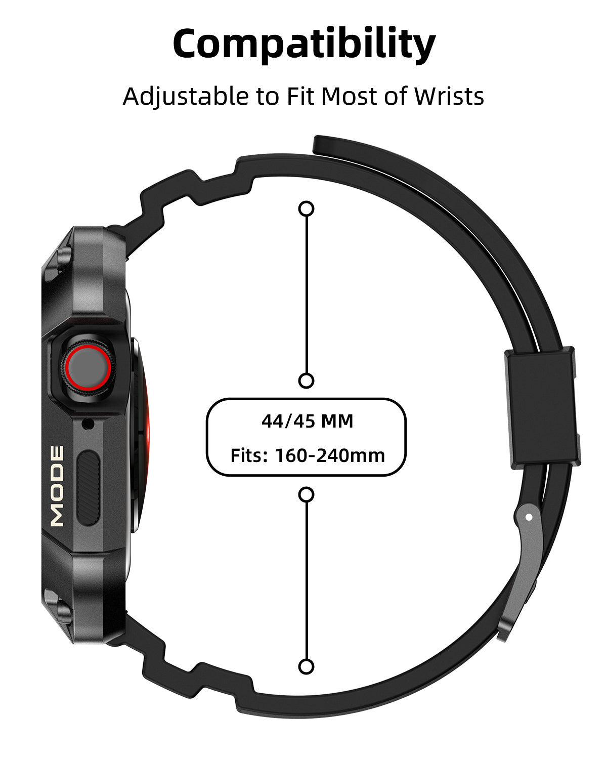 Apple Watch Rugged Metal Case with TPU Strap
