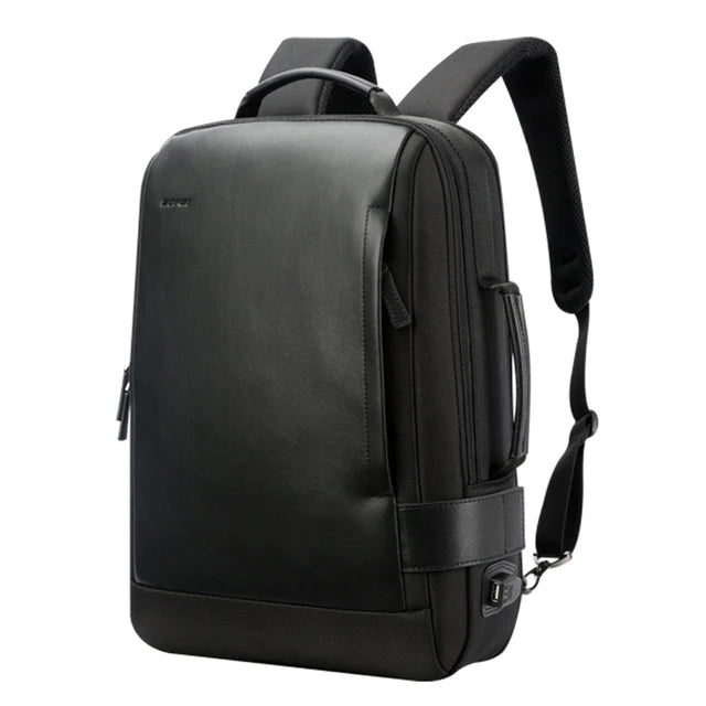 Leather Backpack with USB Port