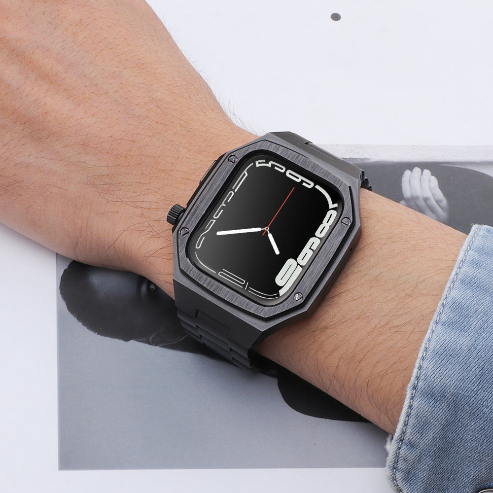 Metal Case + Stainless Steel Band for Apple Watch
