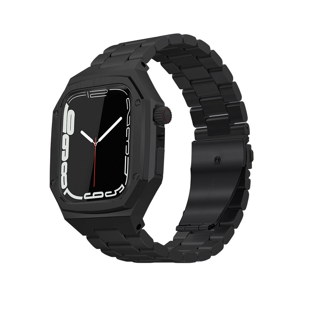 Metal Case + Stainless Steel Band for Apple Watch