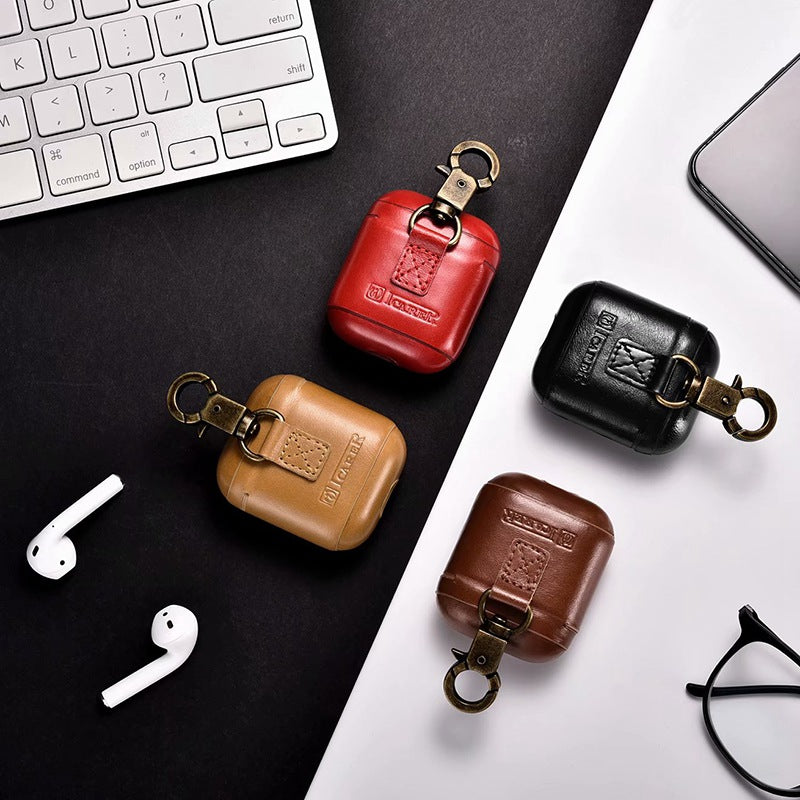 AirPods Leather Case with Keychain