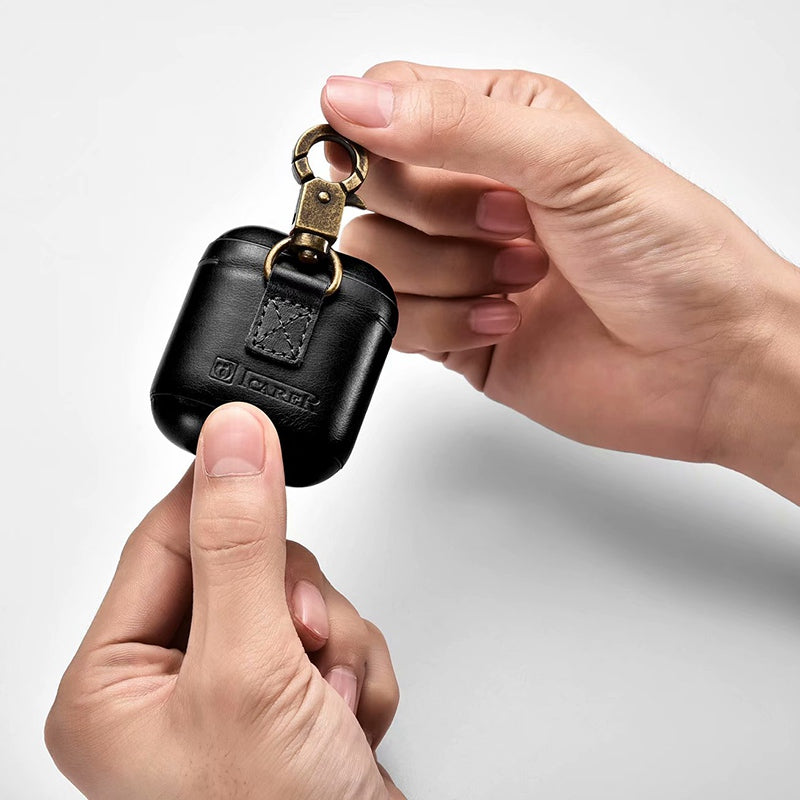 AirPods Leather Case with Keychain