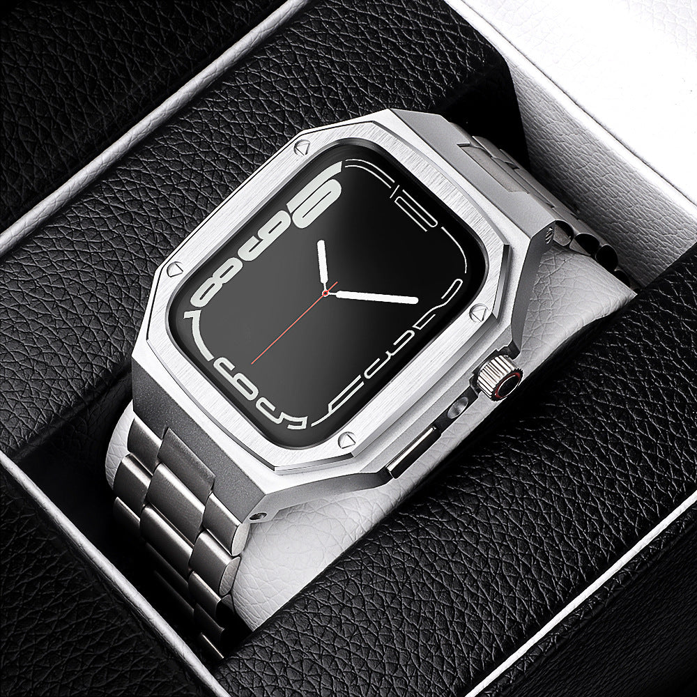 Metal Case + Stainless Steel Band for Apple Watch