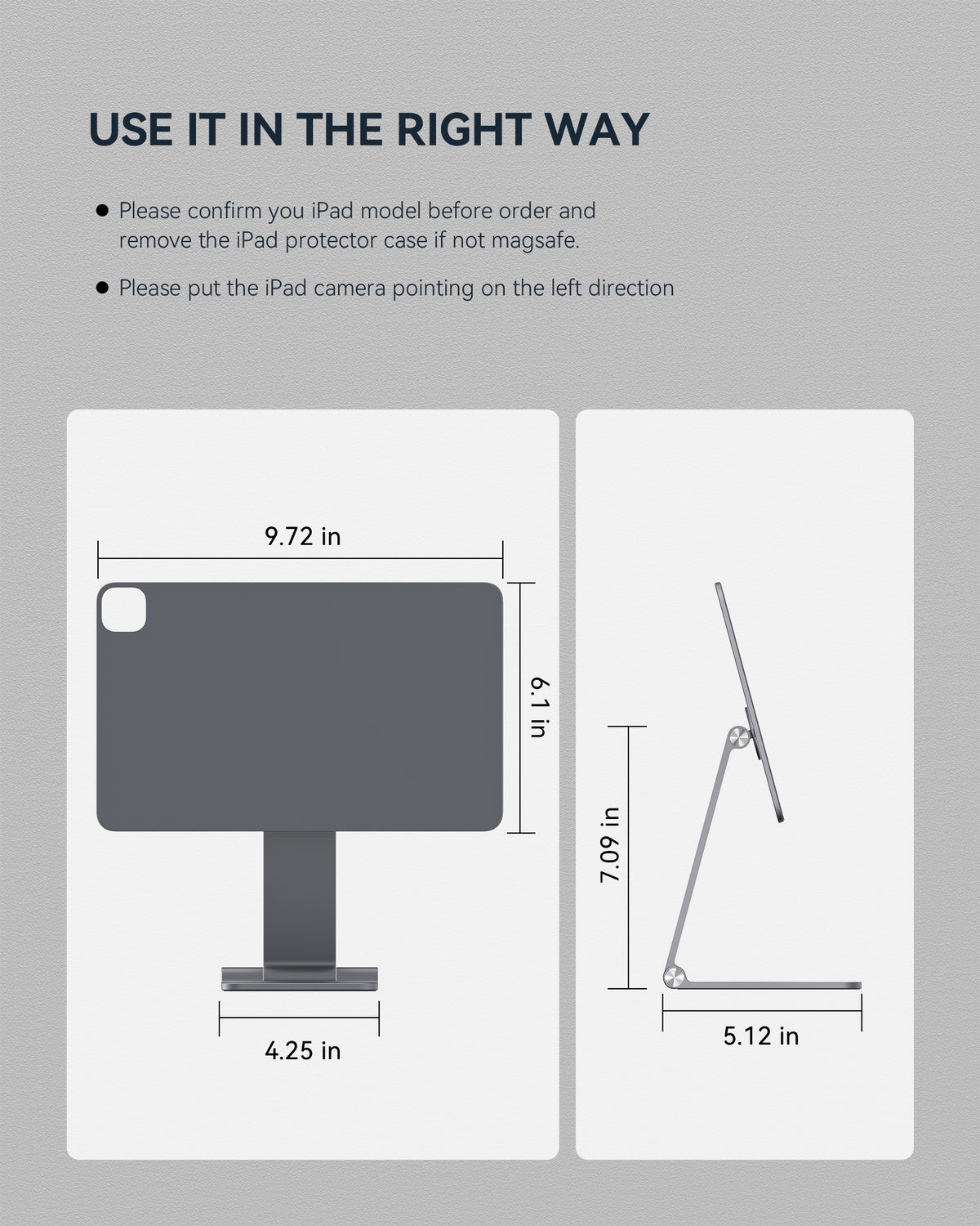 Magnetic iPad Stand